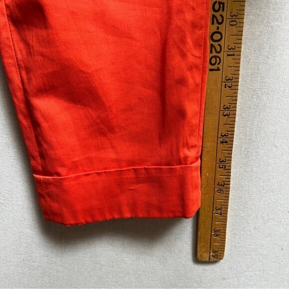 Cambio orange cotton cuffed trouser pants Sz 6 - Picture 10 of 11